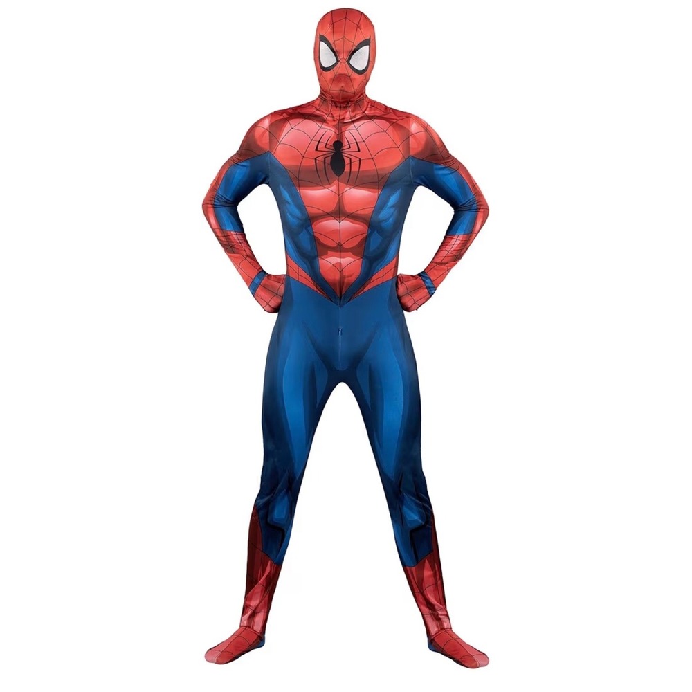 NEW Marvel Spider Man Halloween Costume Adult XS / Boys 14 Suit & Mask